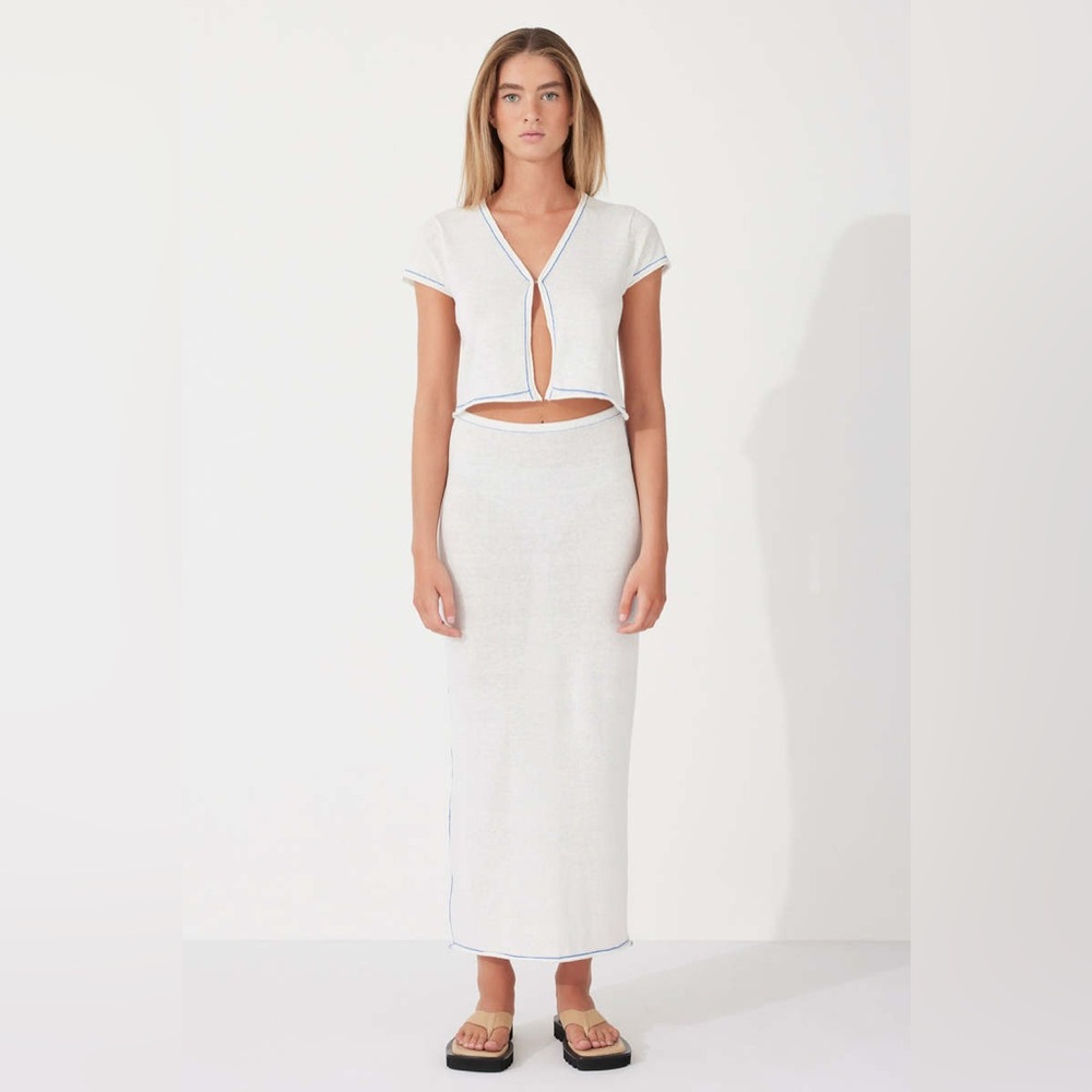 Zulu & Zephyr Contrast Knit Skirt and Top Set